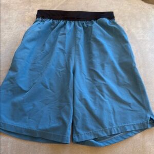 adidas Blue Athletic Shorts with Black Waistband